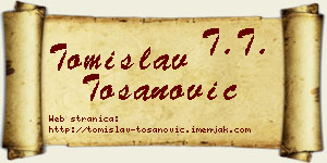 Tomislav Tošanović vizit kartica